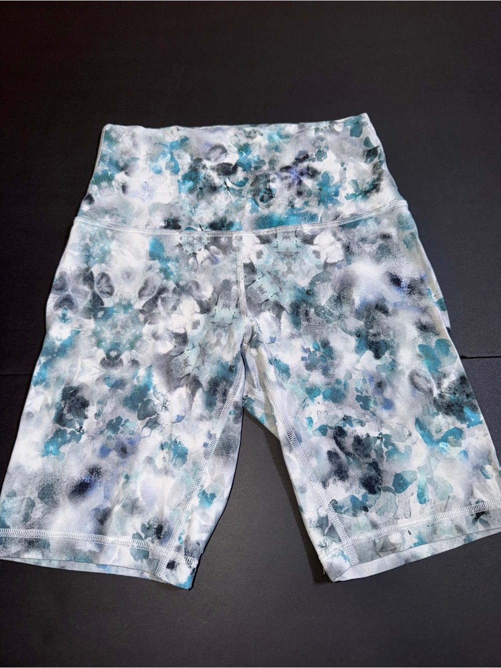 Lululemon Align Shorts High-Rise Floral Print Women’s Shorts - Teal & Gray